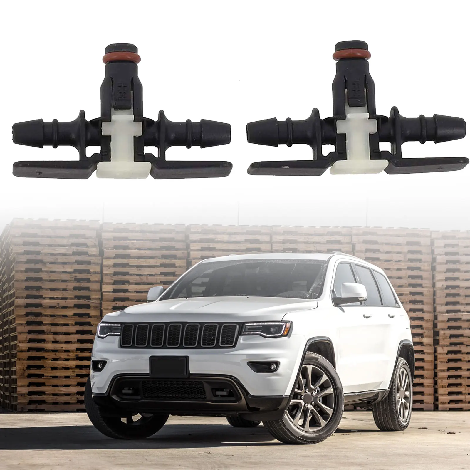 

2 Piece Injector EcoDiesel Return Fitting Automobile Maintenance 2 68229388AA Direct Replacement Fuel Injector Return Fitting