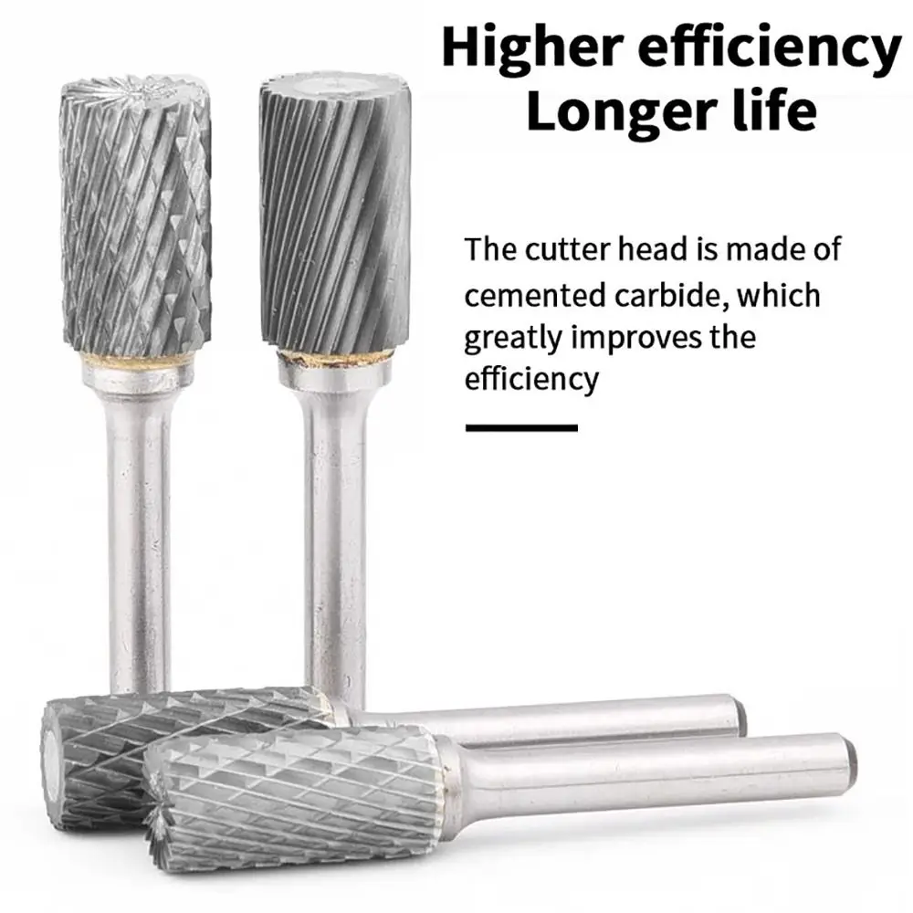

Фреза цилиндрическая одинарная/двойная, 6/8/10 мм, твердосплавная, для шлифовки металла и стали