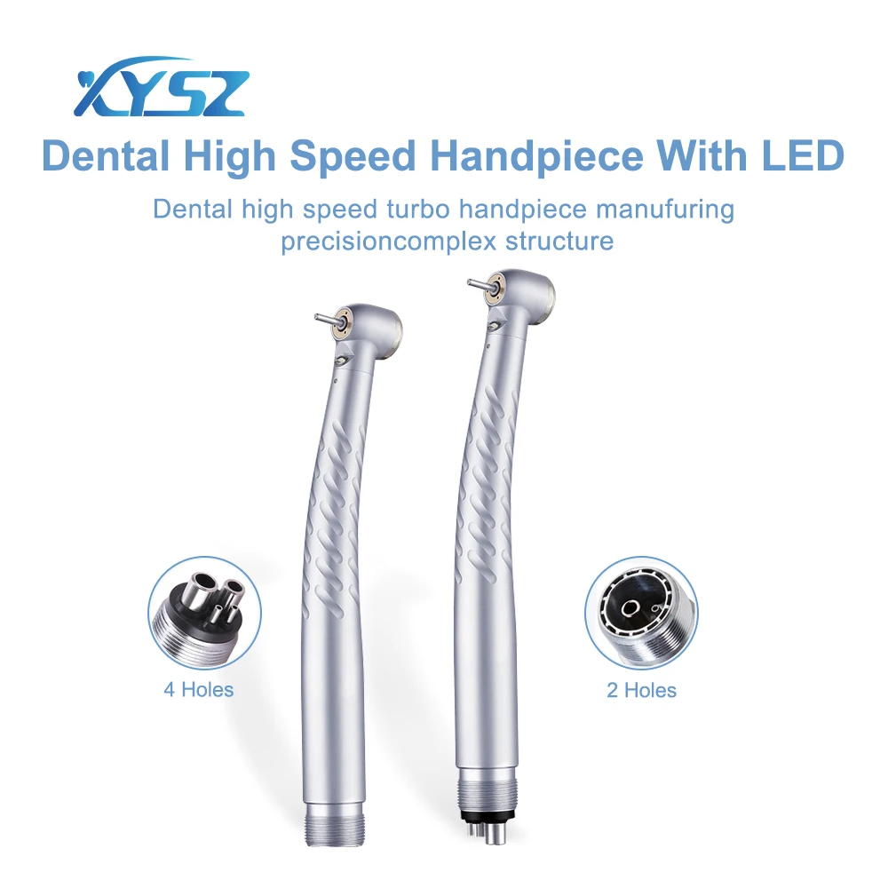 XYSZ Dental High Speed Handpiece LED E-generator Standard/Torque Head Push Button Air Turbine Cartridge Rotor 3 Water Spray