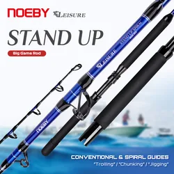 Noeby Big Game Conventional Trolling Fishing Rod 1.66m 1.7m Chunking Jigging Spiral Guides E-glass Saltwater Tuna Shark Rods
