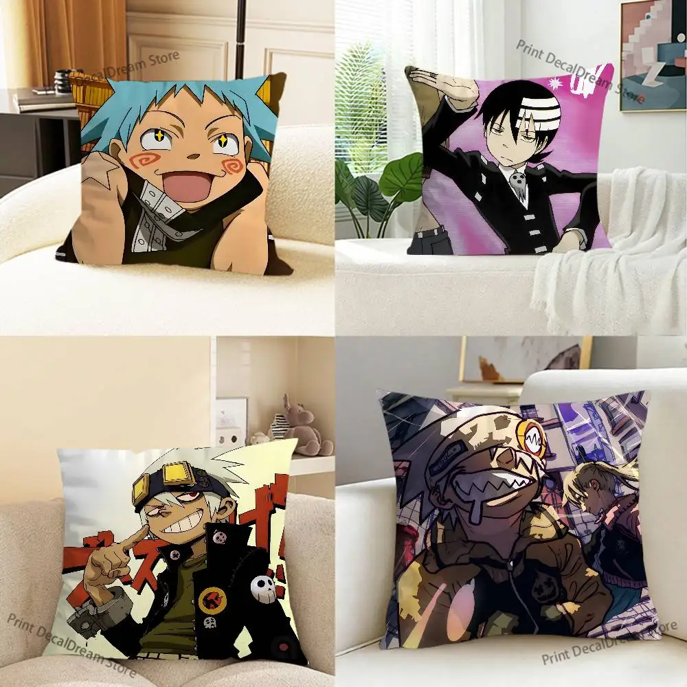 Anime S-SOUL EATER Printed Pillow Cover Cushion Case Simple Sofa Pillow Case No Pillow Core