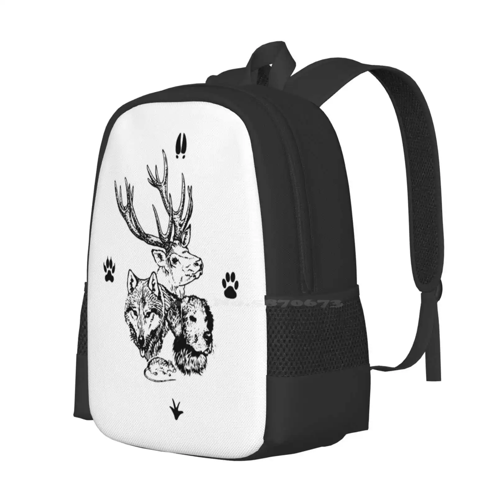 Four Friends-Mischief Managed Hot Sale Backpack Fashion Bags Stag Deer Dog Rat Wurmtail Prongs Padfoot Moony School Castle