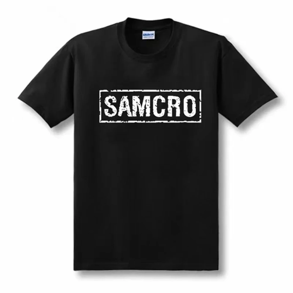 

Футболка с принтом сынов анархии SAMCRO для мужчин и женщин, трендовая футболка оверсайз в стиле хип-хоп рок с коротким рукавом, хлопковые футболки, одежда, топы 65051