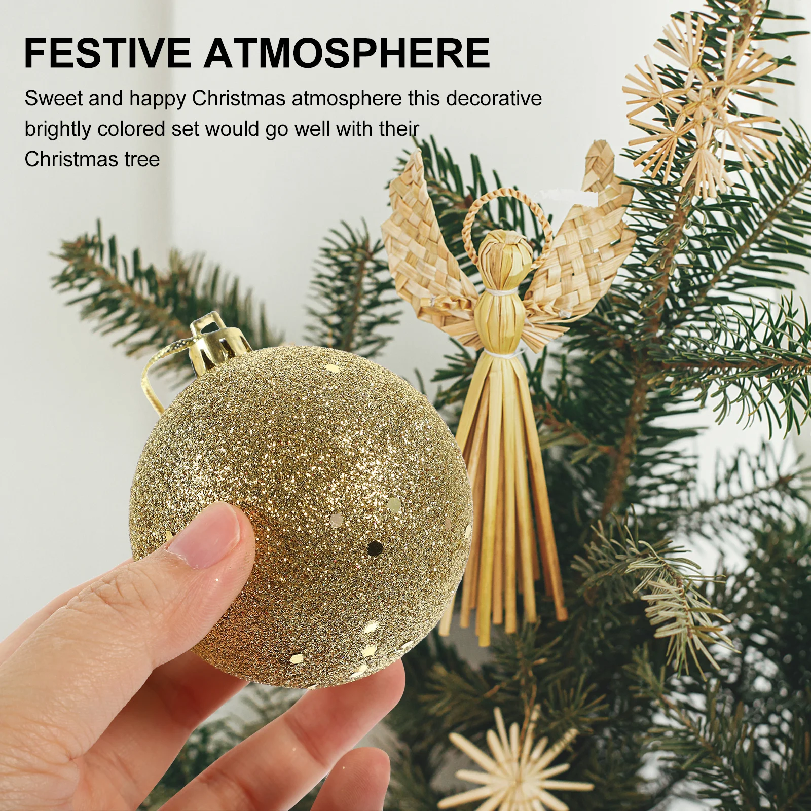 

100Pcs Christmas Ball Hanging Pendants Decorative Xmas Tree Ornaments Party Home Decor Holiday Gifts Xmas Tree Pendant
