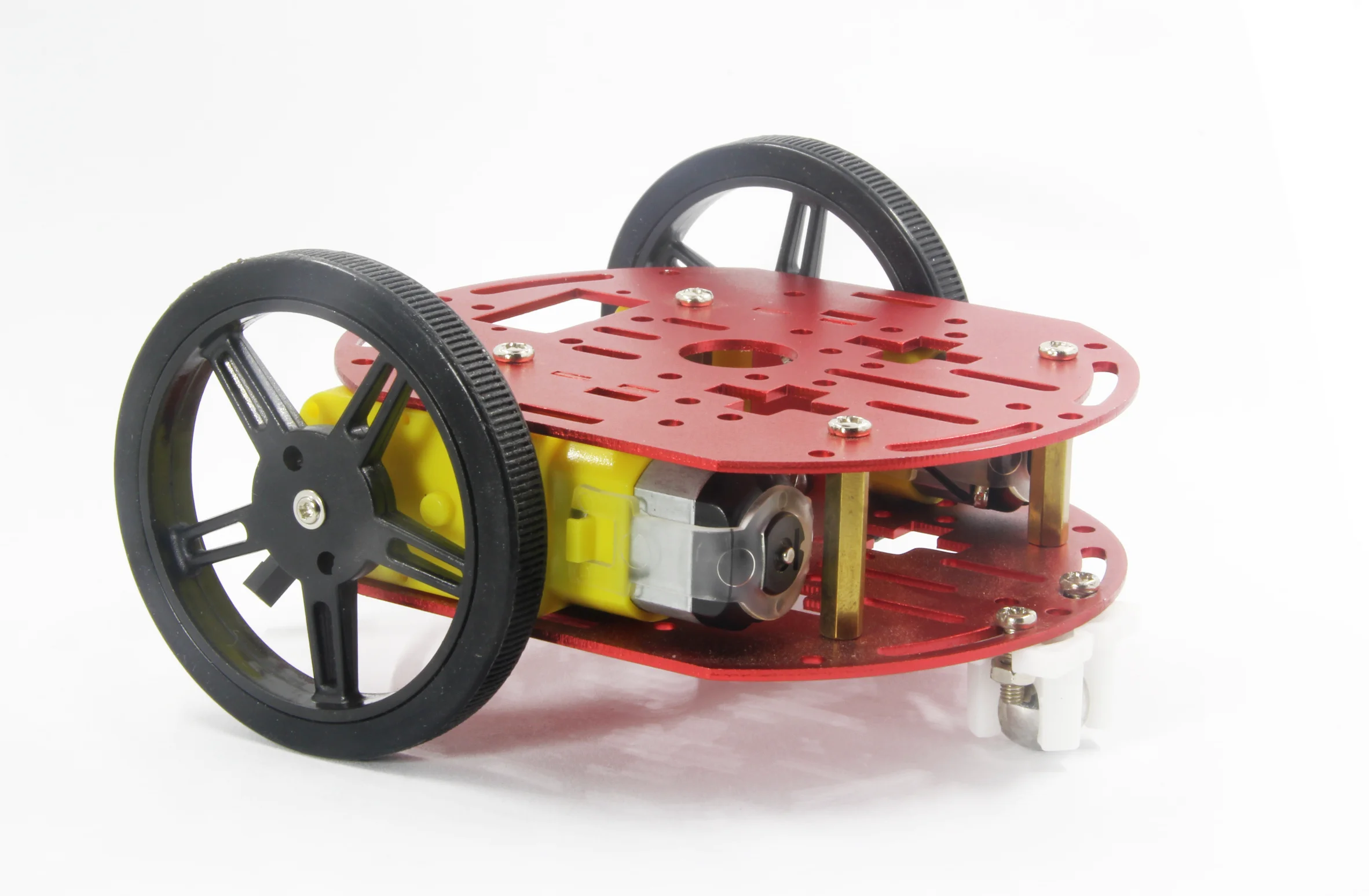 2WD mit DC-Motoren, rundes Mini-Roboter-Chassis-Set für Kinder/Studenten, DIY-Elektronik-Kit