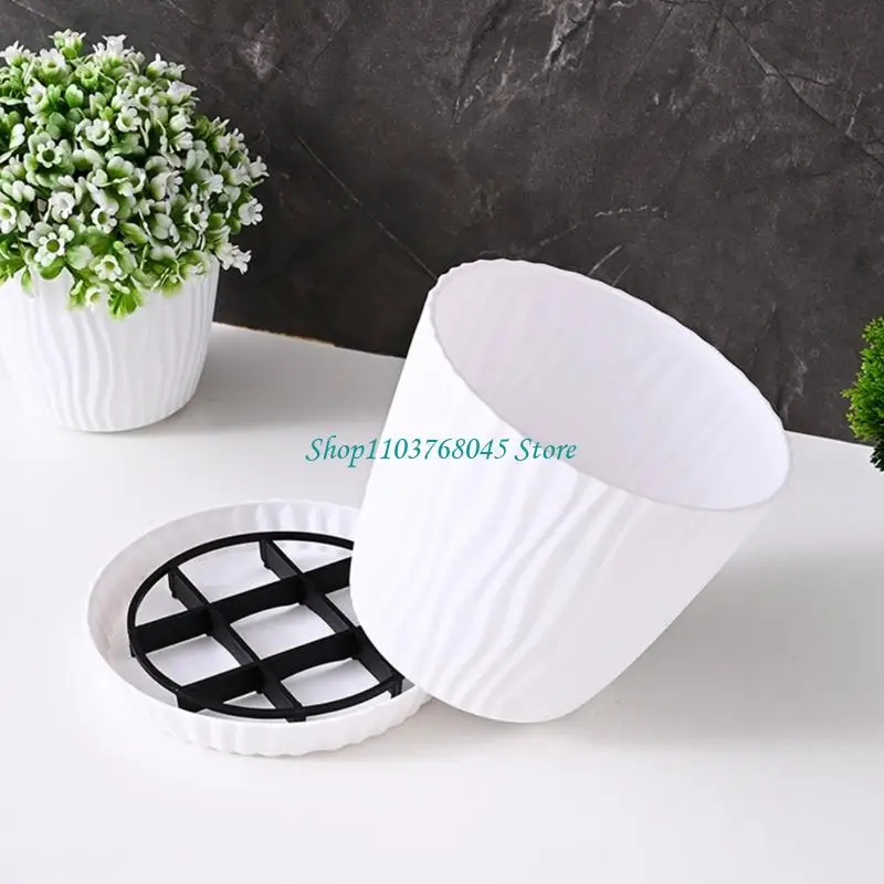 R53F Ventilated Plastic Plant Saucers Durability Waterproofed for Pots Indoor Outdoor