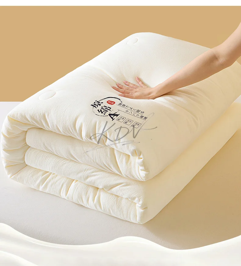 Soybean Fiber Filled Fluffy Comforter Thick Warm Autumn Winter Duvet Insert Solid Color Brushed Soft Quilt for Single Double Bed