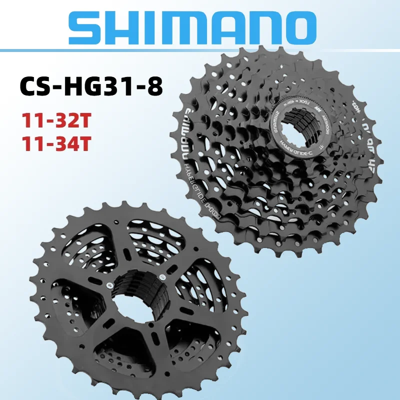 Shimano 8 Speed Cassette CS-HG31-8 Flywheel Cassette Sprocket CS-HG31 8s 8v 11-32T 11-34T Mountain Bike MTB Chains 32T 34T