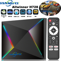 Janmifly Android14 R69 Plus Smart Streaming Media Player TV Box 1000M BT5.0 Google Assistant Allwinner H728 Wifi 6 8K Global