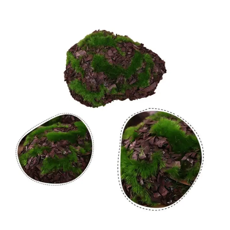 6 Pack Artificial Moss False Moss Stone Decors for Garden Crafting