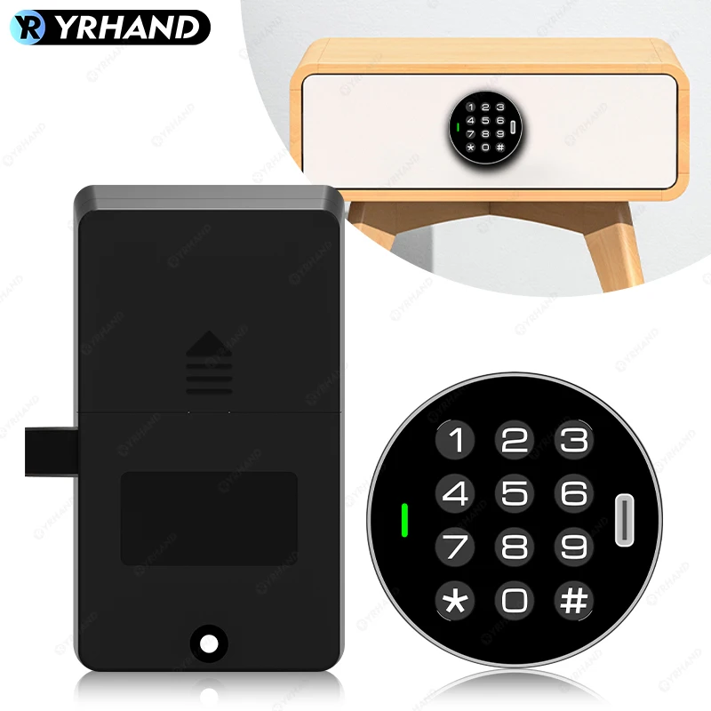 

Smart Cabinet Lock Keypad & RFID Card Entry, Electronic Digital Code Security Heavy Duty Anti-Theft Safe for Home Office Drawer