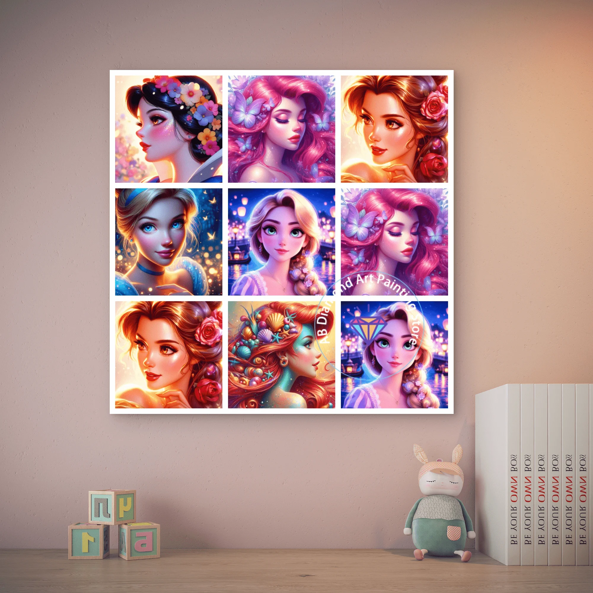 

New Anime Princess AB Diamond Painting Kit 5D DIY Diamond Embroidery Cross Embroidery Handmade Art Gift Crafts Home Decoration
