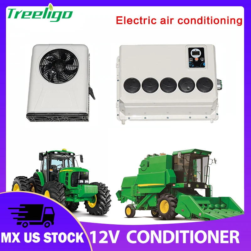 

Treeligo 10500btu Electric Car Cooling Air Conditioner 12V/24v Parking Air Conditioner For RV Truck Tractor Camper Van Motorhome