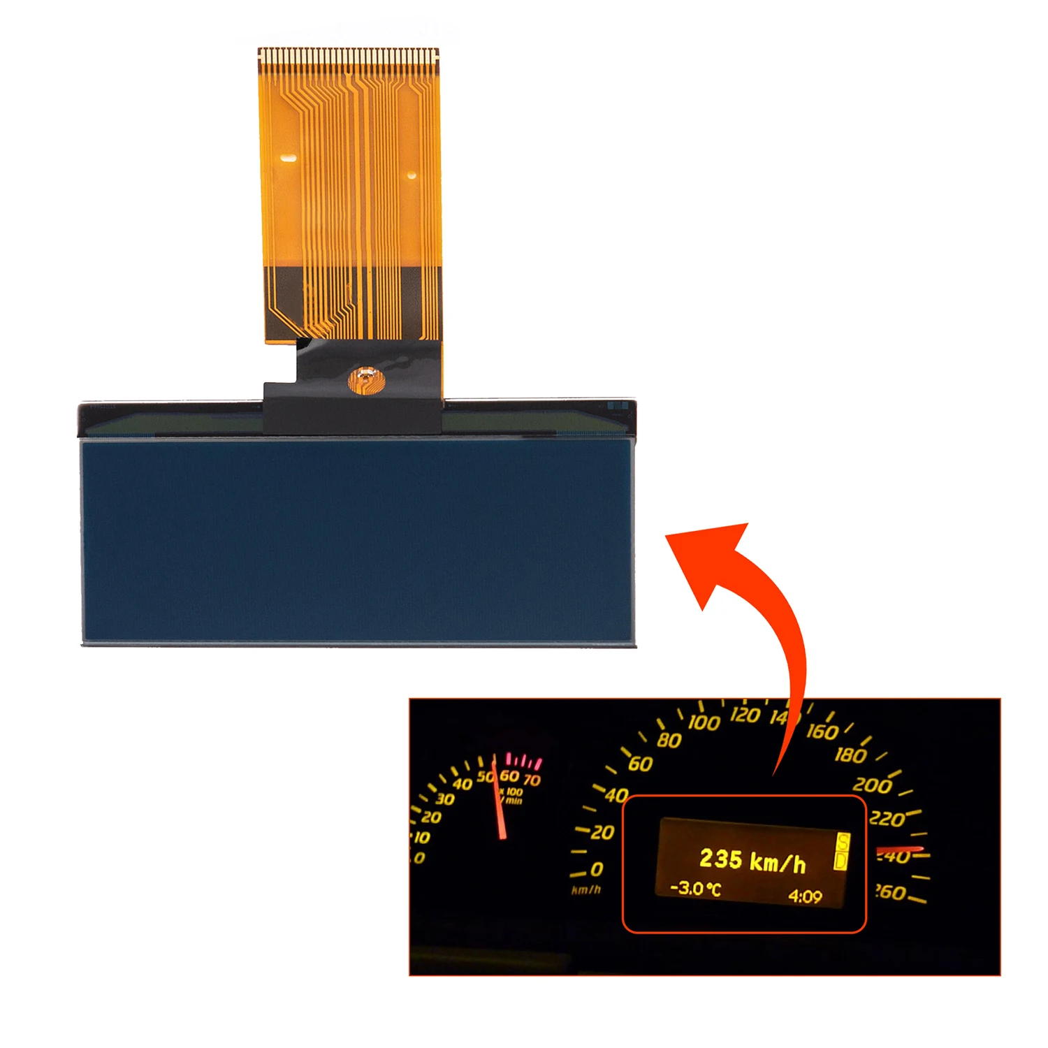 لوحة القيادة شاشة LCD عرض لمرسيدس بنز W203 C الفئة W463 2000-2007 شاشة LCD عرض شاشة LCD للسيارة العلامة التجارية الجديدة