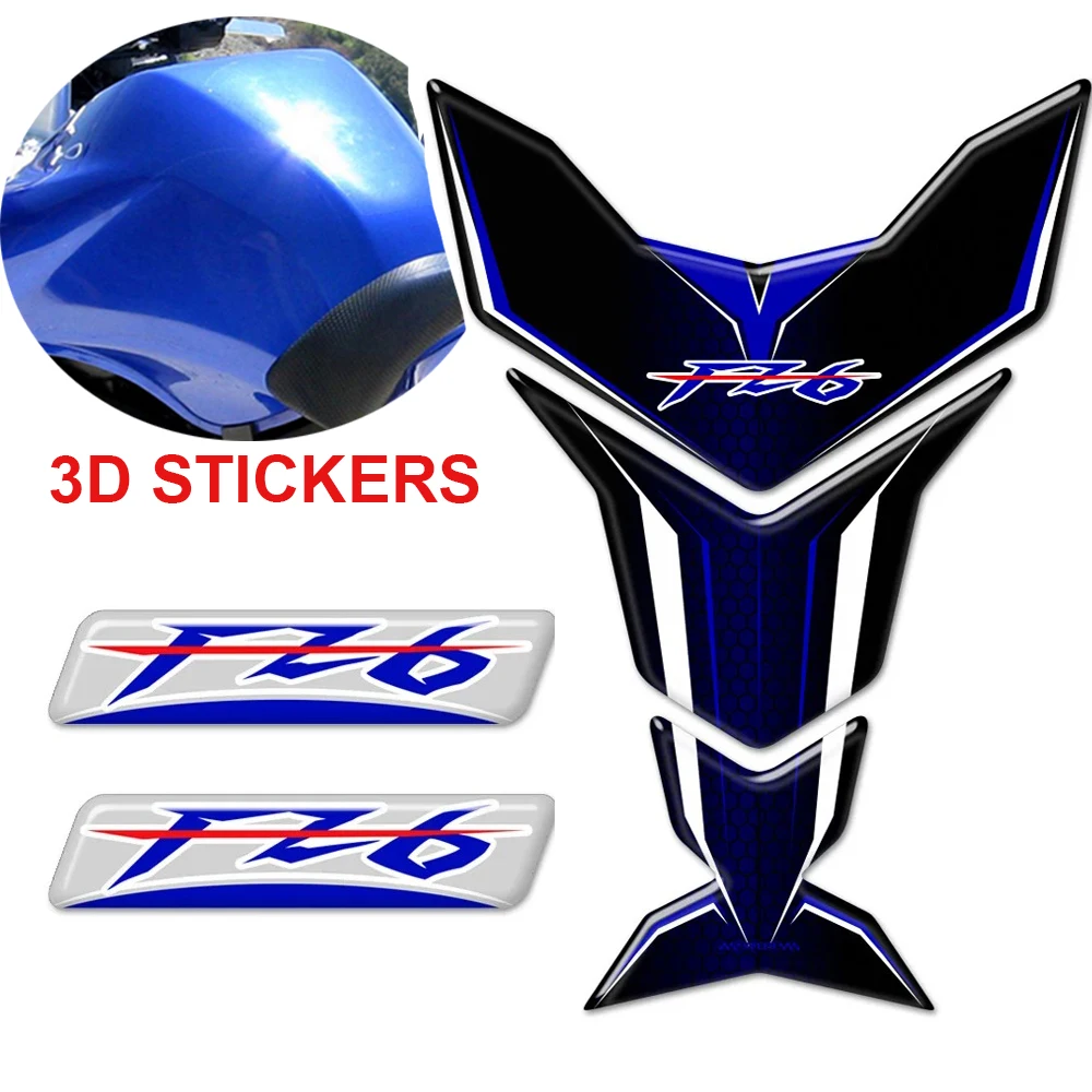 Fazer Knee Decal Kit Gas Fuel Oil Emblem  Fairing Fender Windshield Motorcycle Stickers Tank Pad For Yamaha FZ6 FZ6S FZ6N