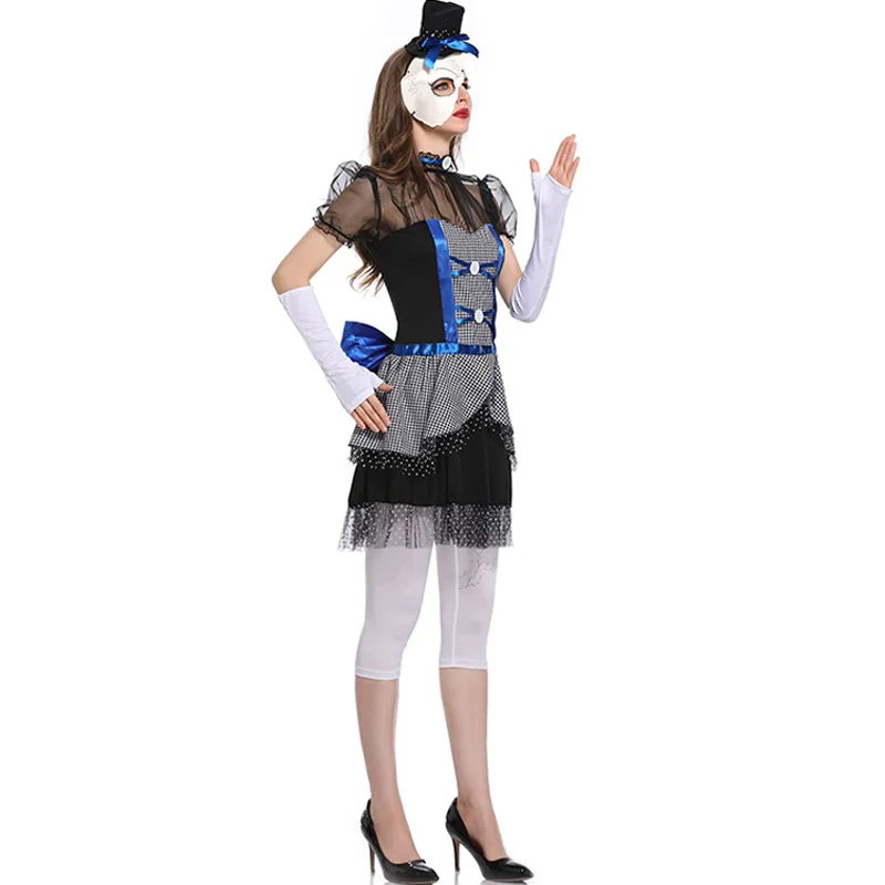 Costume da Halloween Costume da bambola giocattolo Nuovo costume da gioco di ruolo per adulti Costume da bambola fantasma Spettacolo teatrale Abbigliamento etnico da donna Faion