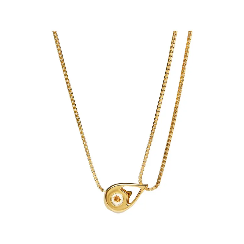 Shine Gold Clear CZ Infinity Pendant Necklaces For Women Jewelry 40cm Slide Ball Closure Double Box Chain Lobster Clasp LOGO Tag