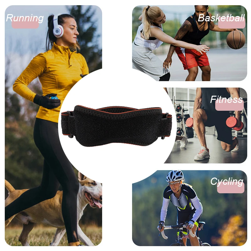 1PC Sports Patella Brace Adjustable Strap Knee Pads Knee Protective Gear for Running Cycling Gym Basketball Volleyball Protector