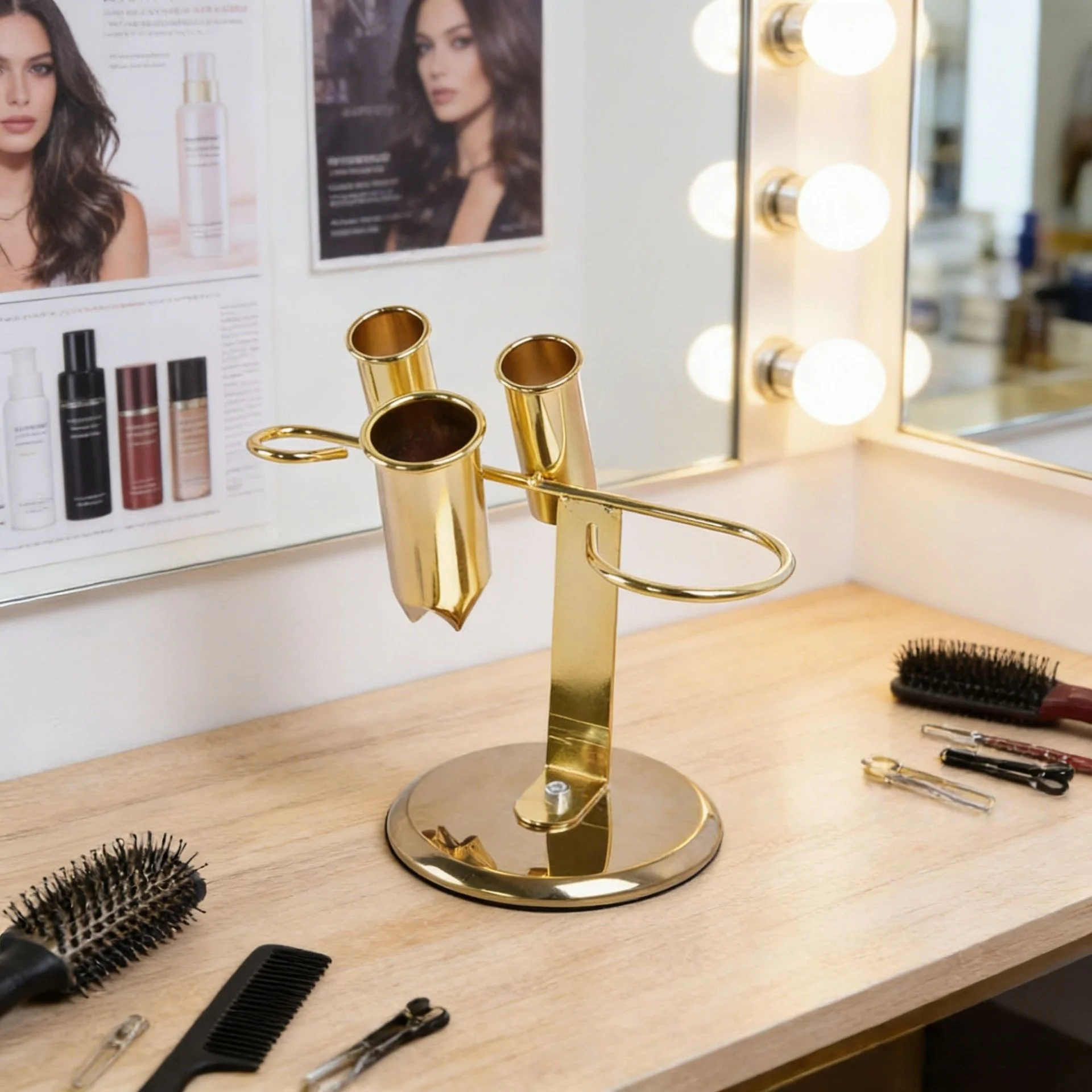 *  Upgraded Hair Dryer Holder Stand to Store 4 Attachments Hair Straightening Clipboard Stand