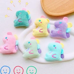 10pcs/lot 5*7CM Cartoon Plush Colorful Dinosaur Patches DIY Cotton-filled Creative Accessories Hair Clothing Bags Decorations