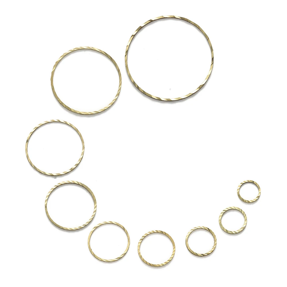 Brass Round Open Bezel Frame Connector Circle Hollow Link for DIY Earrings Necklace Bracelet Jewelry Making Resin Craft Supplies