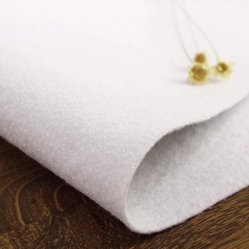

50*100cm Thickness 1mm Single Sided Adhesive Tape White Cotton Handmade DIY Inner Lining Sewing Accessories Non-Woven Fabric