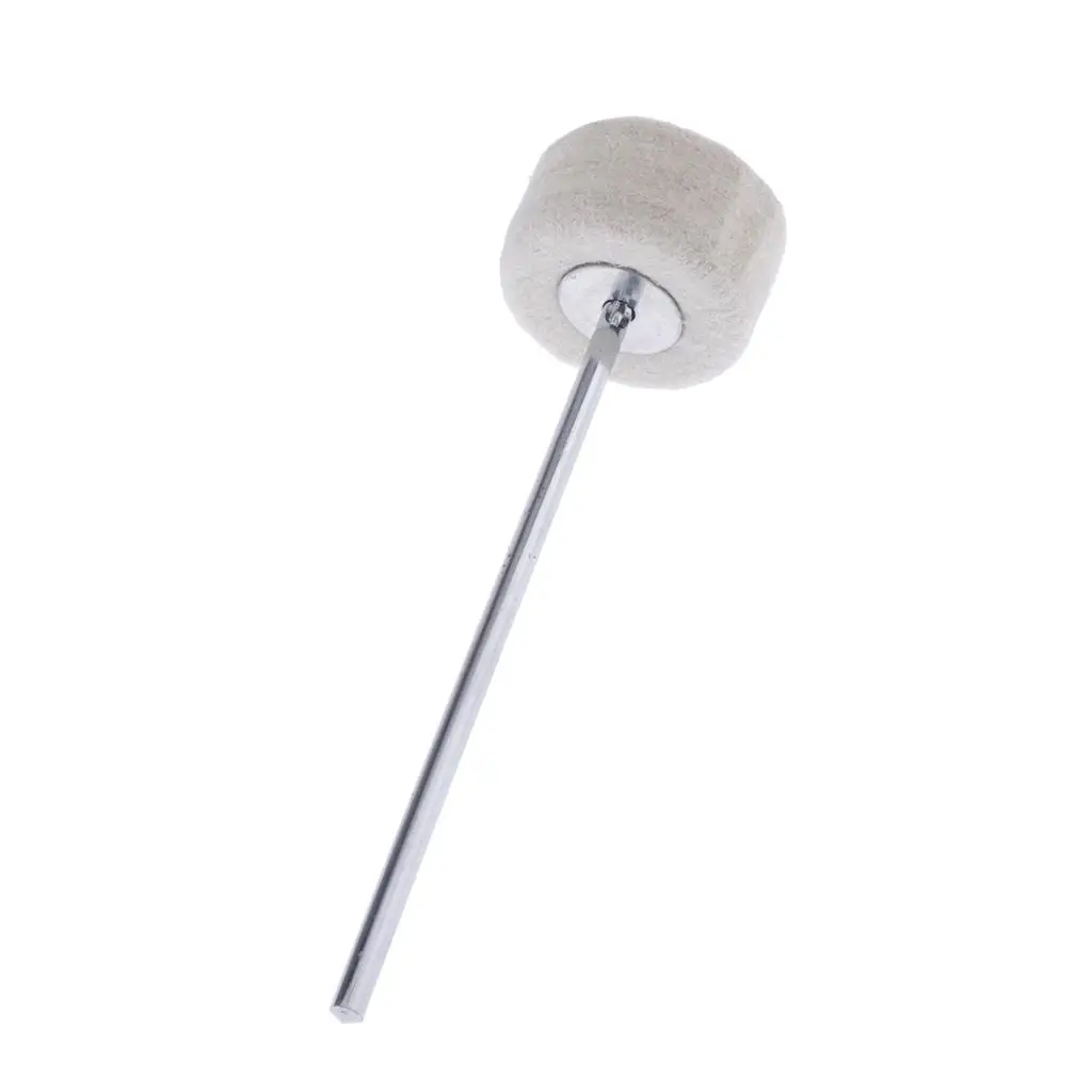 

Stainless Steel Shaft Drum Pedal Bass Drum Beater Mallet Musical & Bass Drum Felt Beater Head