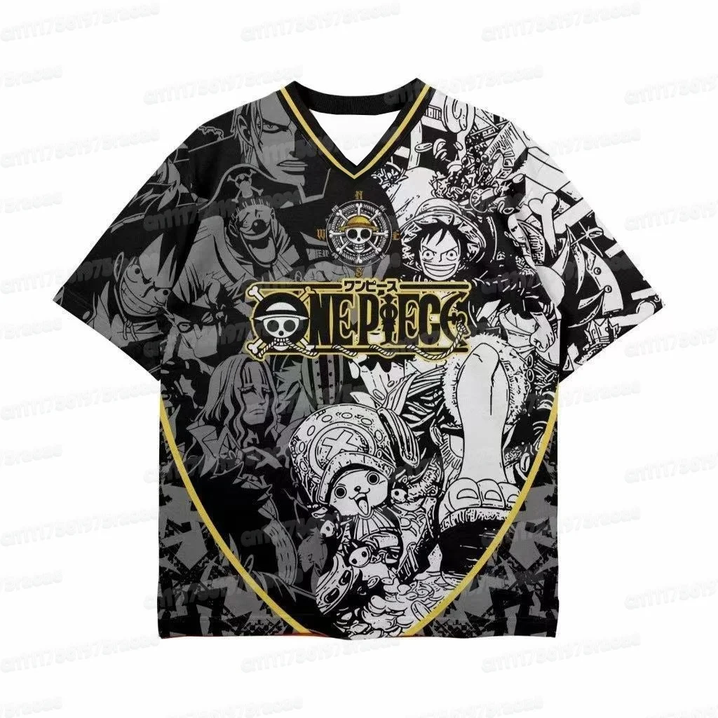 2026 New Summer Japanese Anime One Piece Zoro Luffy 3D Quick-Drying T-Shirt Plus Size for Men Top Jersey Gift FamilyMatching