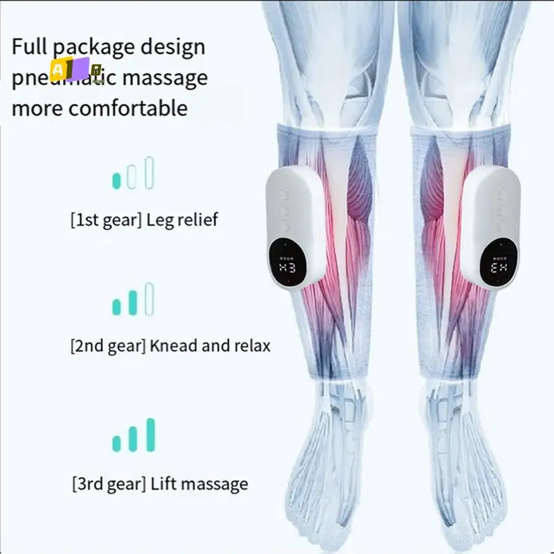 

A08F-Leg Massager For Circulation And Pain Relief, Calf Air Compression Massager With Heat,Easy To Use, Muscle Relaxation