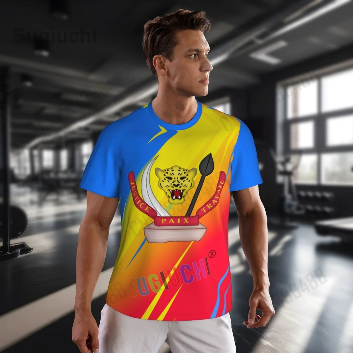Democratic Republic Of Congo Flag Retro 3D Printing Summer Short Sleeve T-Shirt Men Women Mesh Clothing Breathable Sports Tees