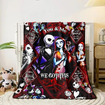The Nightmare Before Christmas Jack HD-Druck Flanelldecke Campingdecken für Sofa Dünne Decke Modernes Modegeschenk