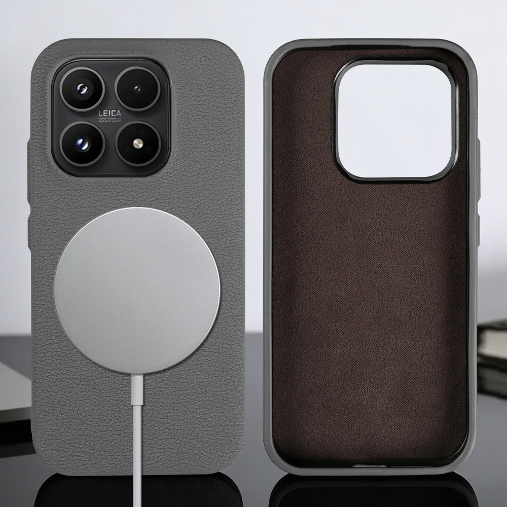 

For Magsafe Leather Case For Xiaomi 17 Pro Max 15 Ultra 11T 12T 13T 14T 15T 12 Pro 14 13 11 lite Phone Case Magnetic Back Cover