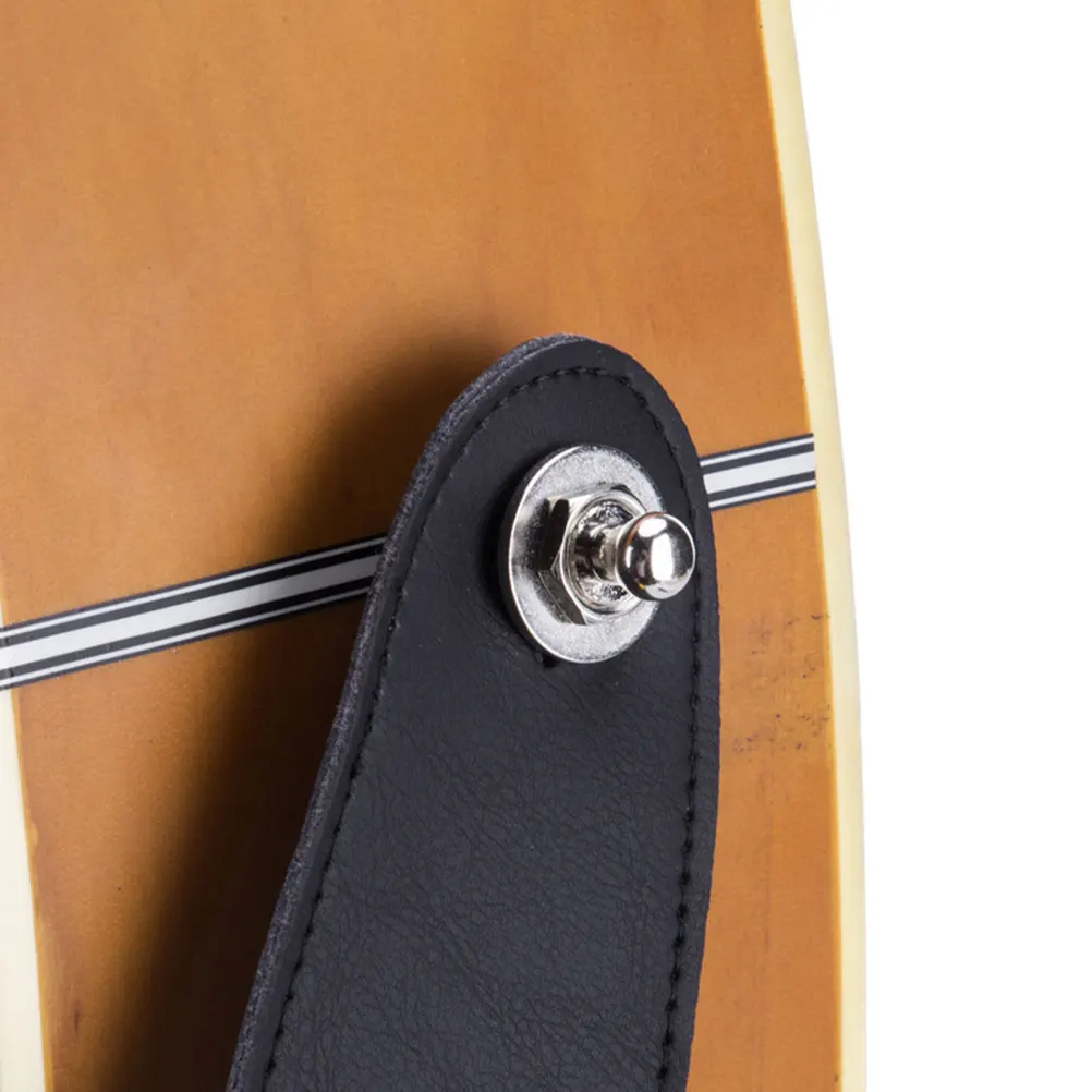 

6 Pcs Guitar Strap Locks Bass Buttons Electric Plating Alloy Felt Washer Durable Practical Long Use Gifts Musicians