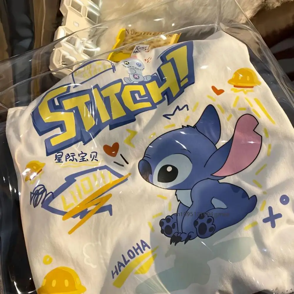 

Футболки Lilo Stitch, одежда для девочек Disney, футболки с рисунком для взрослых, рубашка с принтом персонажей аниме, крутая, удобная, дышащая