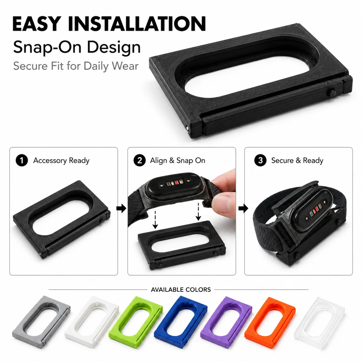 For Google Fitbit Air For Whoop 5 0 Combo Adapter Frame Plastic Watch Modification Support Bracket Creative Wearable Accessory