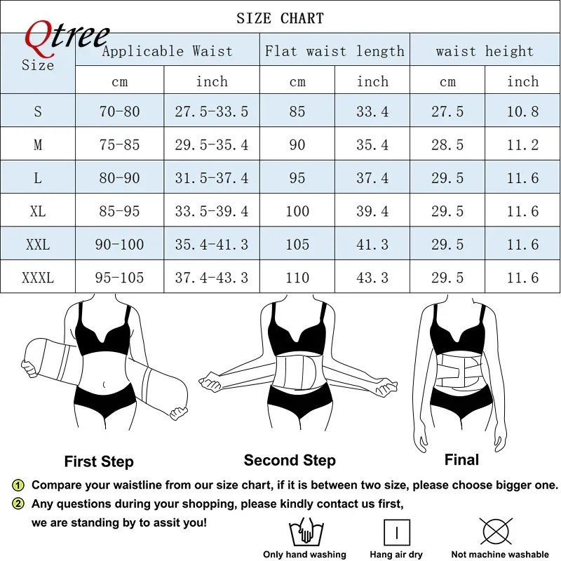 Qtree cintura trainer cincher cinto para mulheres controle de barriga sauna suor trimmer corpo shaper esporte cinto treino magro barriga banda