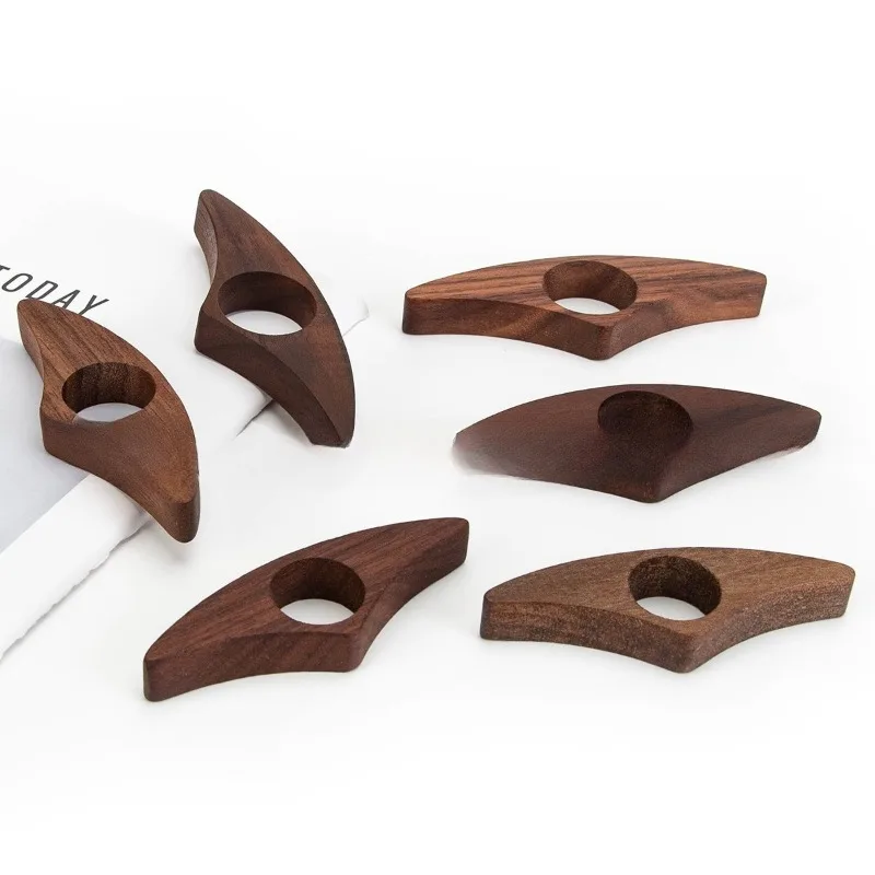 Solid Wood Book Press Cross-border Reading Page Press Ring One-hand Wooden Bookmark Beech Wood Book Press Finger Buckle