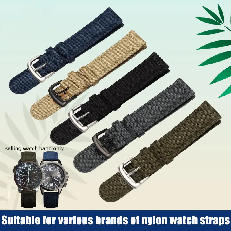 

20mm 21mm 22mm high-quality woven nylon leather strap for Seiko Omega Casio Tissot Watch Strap sports waterproof men's bracelet