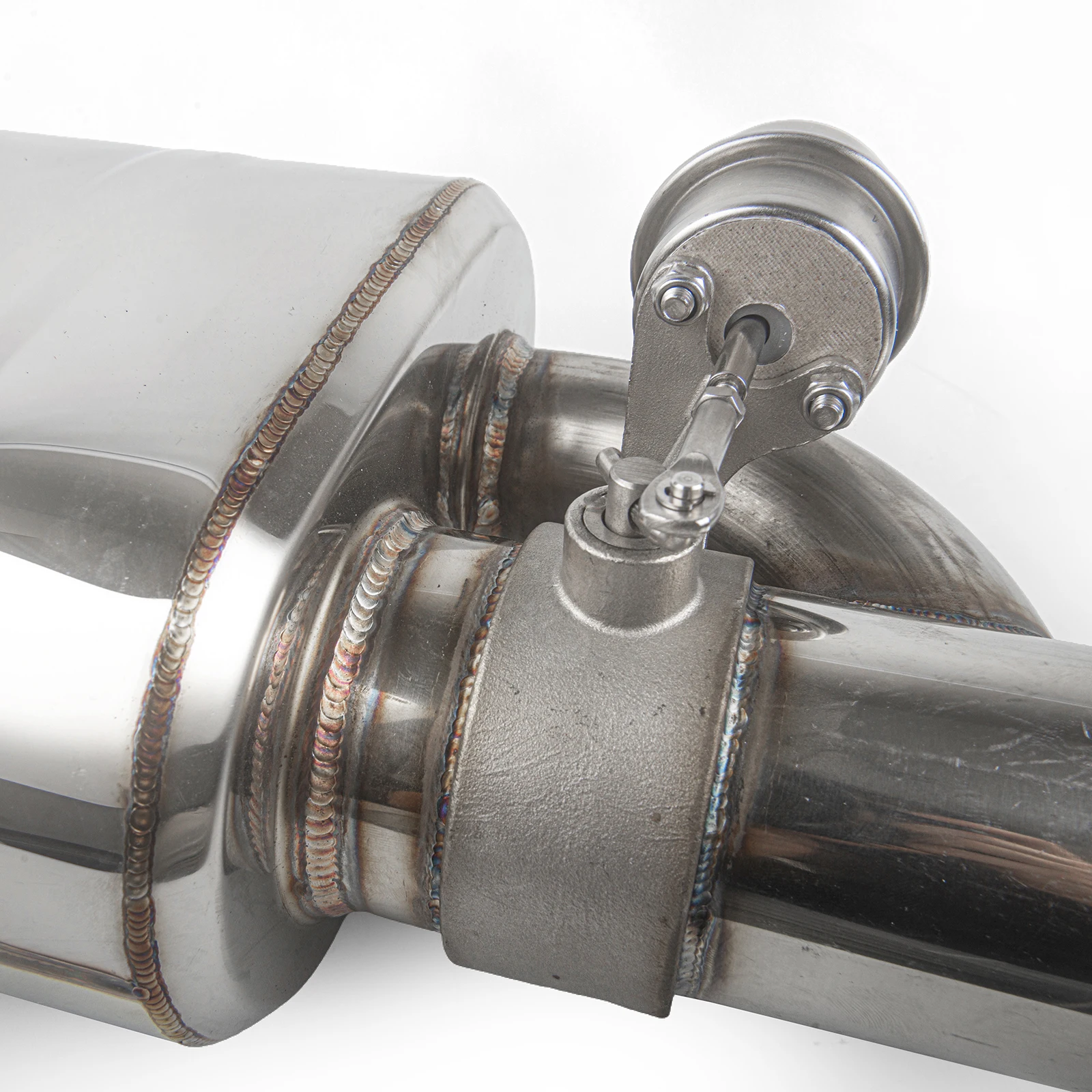 2/2.5/3 بوصة كاتم صوت العادم العالمي من الفولاذ المقاوم للصدأ مدخل واحد منفذ واحد كاتم صوت مفرغ مضخة انقطاع صمام التحكم مجموعات #5