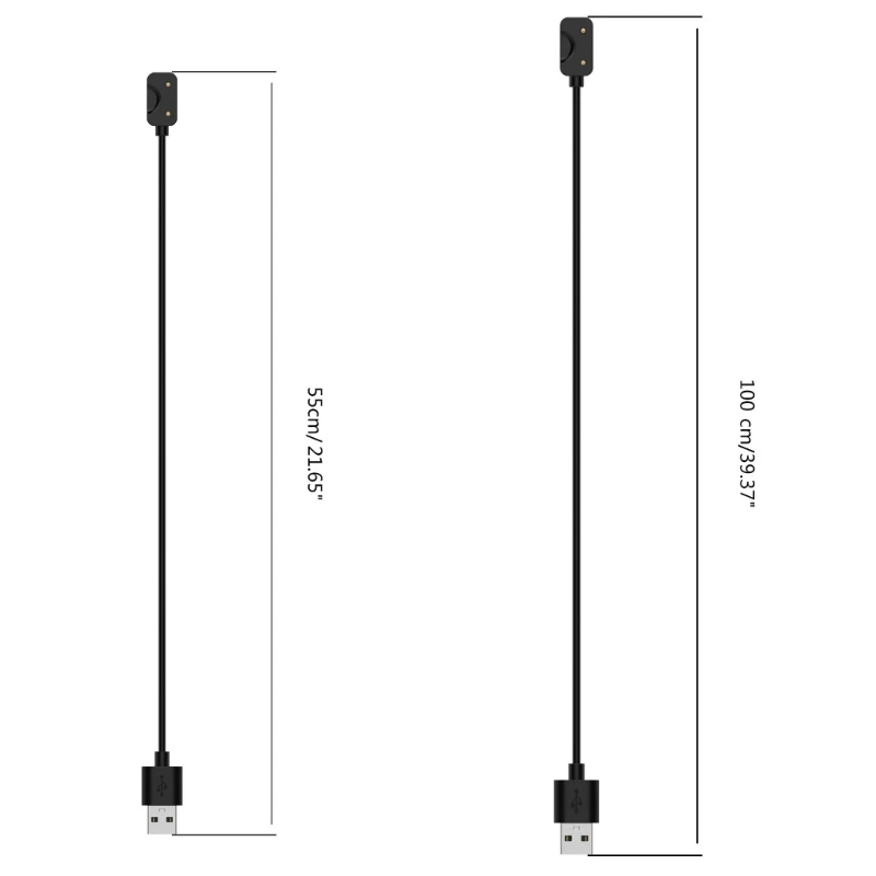 Sports Wristband Charging Cable Fast Charging Cable 55/100cm USB Cord Connection Cable Lightweight for Fit 3