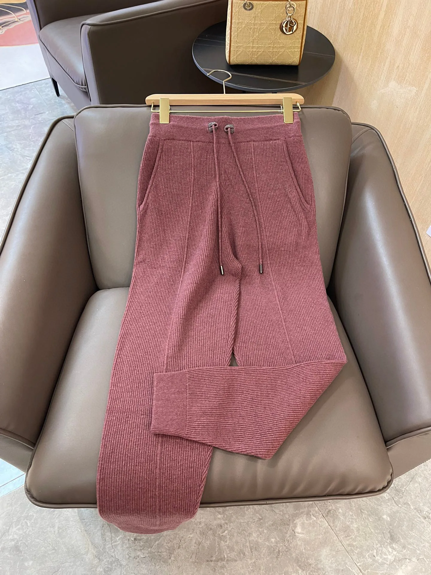 Luxurious Cashmere Comfortable Loose Fit Knitted Pants Suit