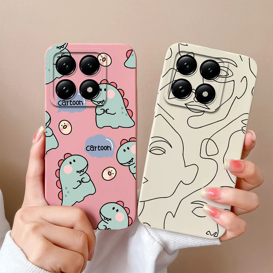 Cases For Xiaomi 14T Pro 5G Cute Cartoon Dinosaur Silicone Soft Shockproof Phone Cover For Xiaomi14T 14TPro Fundas Bumper Coque