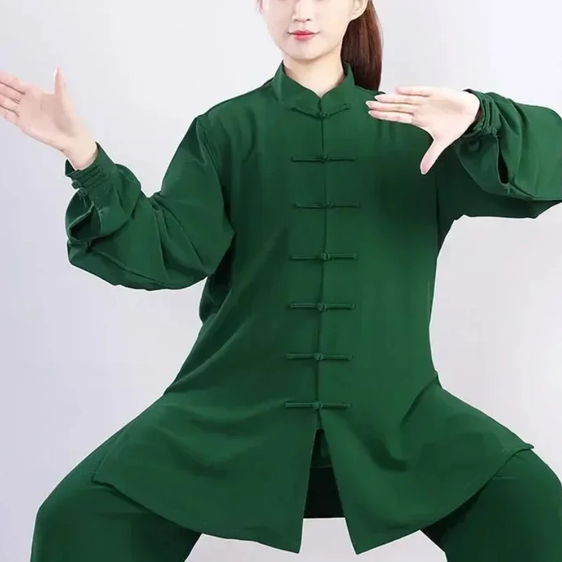 New Chinese Style Men Women Tai chi Wushu Uniform Kung Fu Suit Casual Outdoor Sport Clothing Jacket Pants Sets