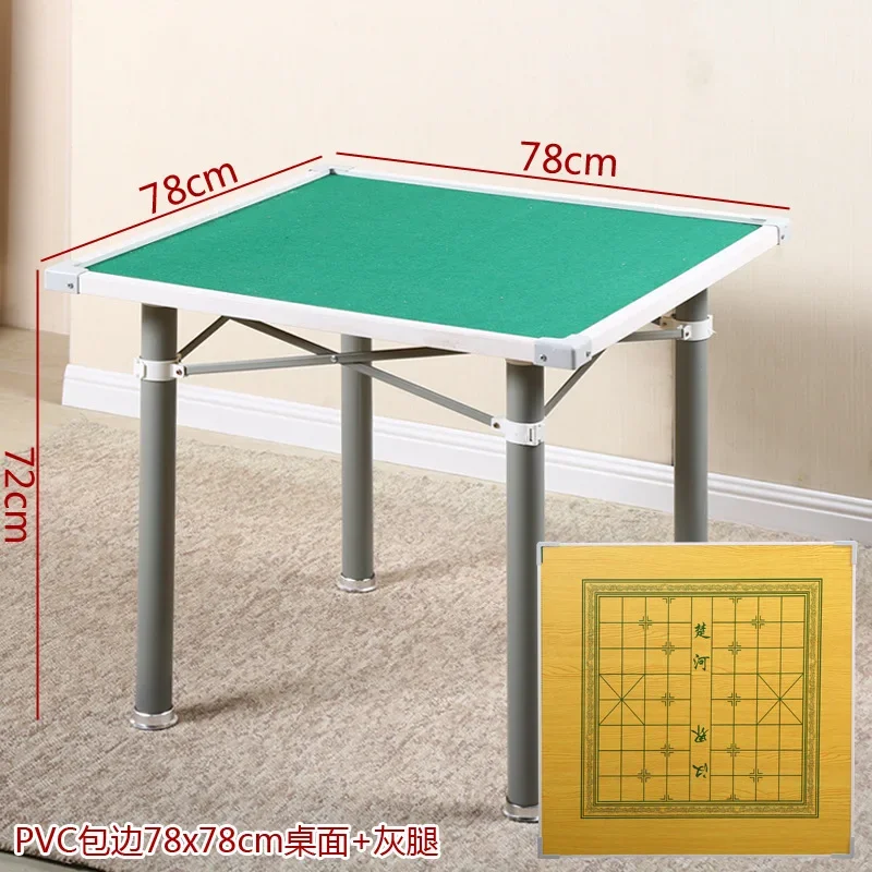 Easy Fold Multi-Function Mahjong Table - Hand-Rubbed Card Table for Dormitory, Chess & Double-Use Gaming
