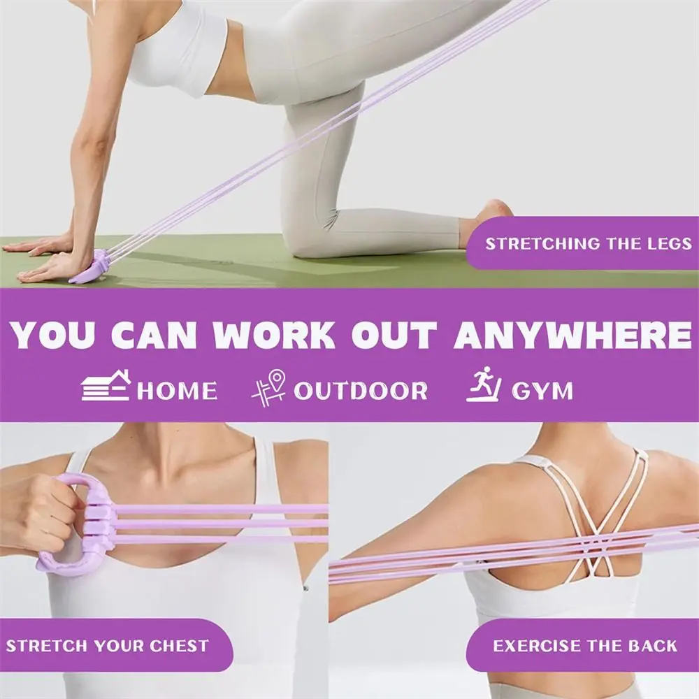 

Эластичные ленты-эспандеры в форме восьмерки (8-образные), 15-90 фунтов, регулируемые, для йоги, съемные, для растяжки спины, пилатеса, тренировки мышц