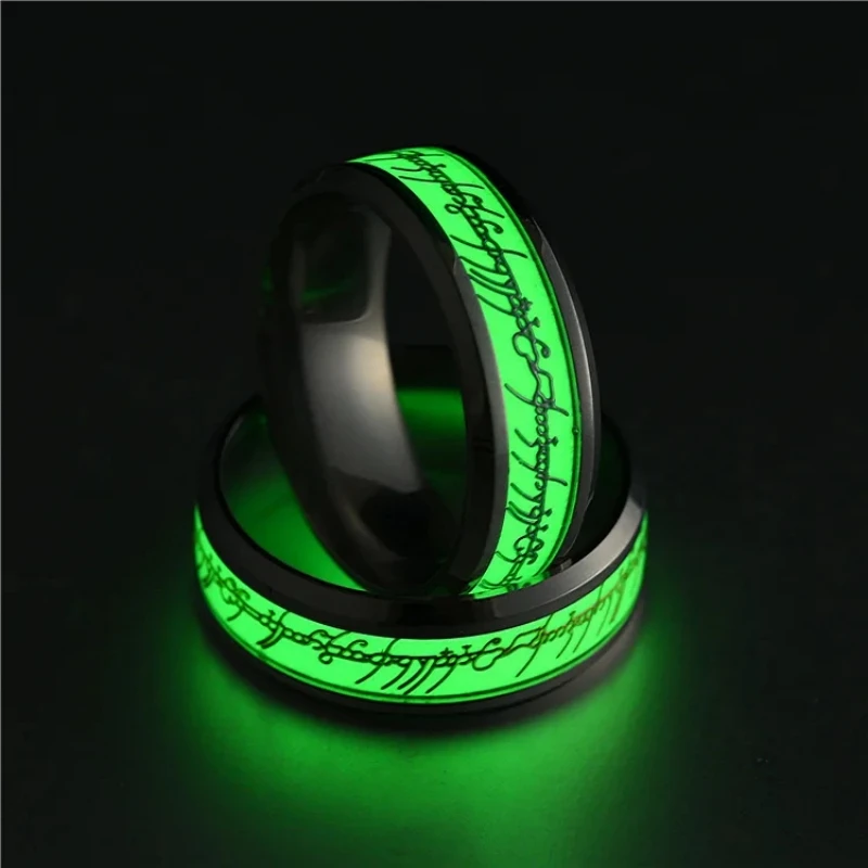 Lord Of The Finger Ring$1Free Postage Magic Spanish Night Luminous Ring Fluorescent Women\'s jewelry Ring King 3D Magic Glow ring