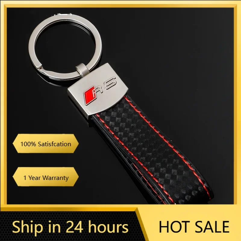 2025 الساخن سيارة الجلود المفاتيح سبيكة Keyrings لأودي RS 3 LMS 4 Avant 5 6 7 Q8 Sline A4 B8 B6 B7 B9 A3 8v 8p A6 C6 C7 C5 Q5 Q7