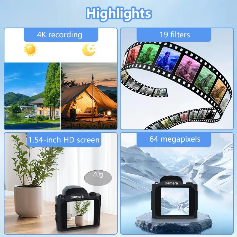 Compact Mini Camera 4K 64MP CM - Kids Education News ulasan dan harga