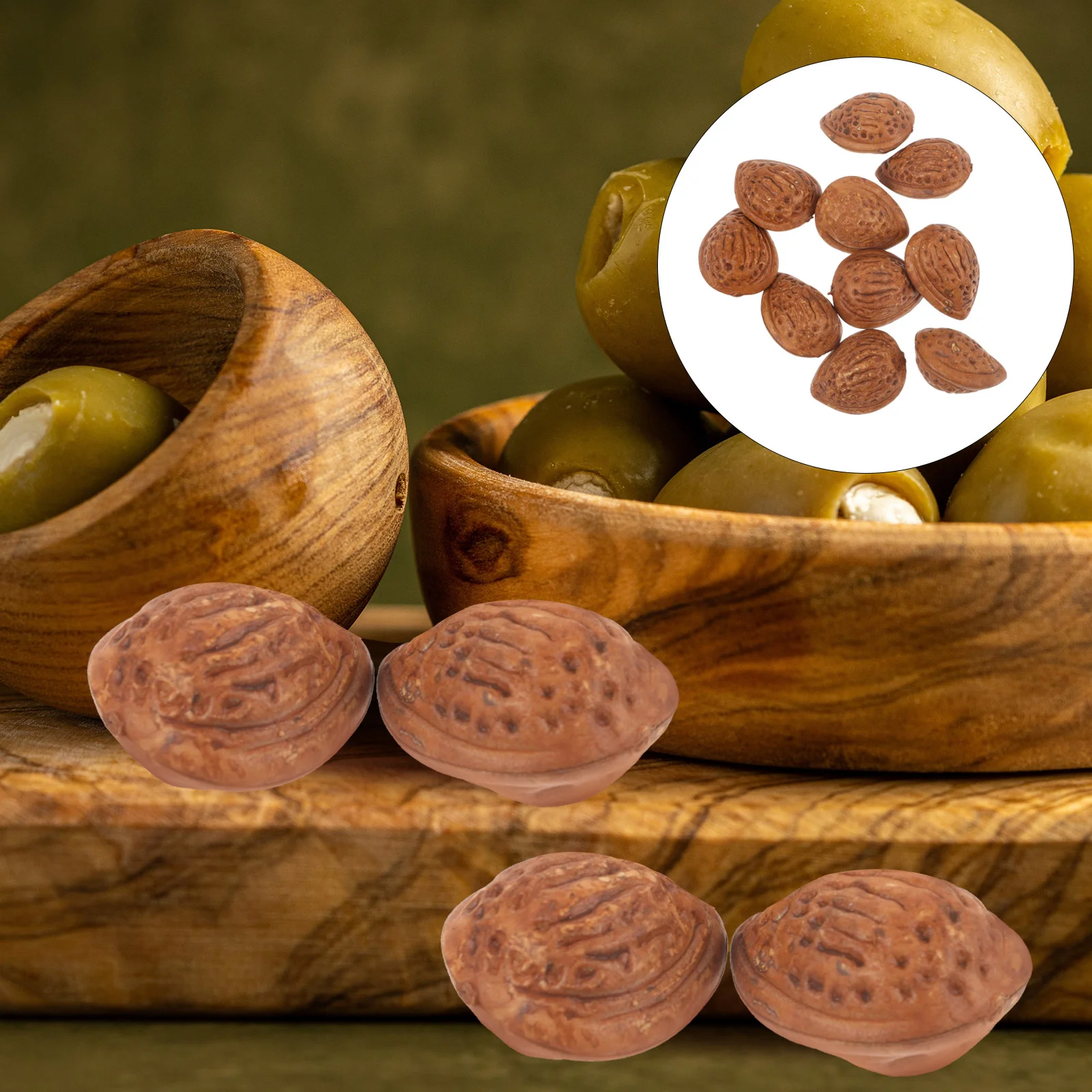 10 Pcs Simulated Dried Fruit Model Peanut Almond Pineapple Almonds Nuts Props