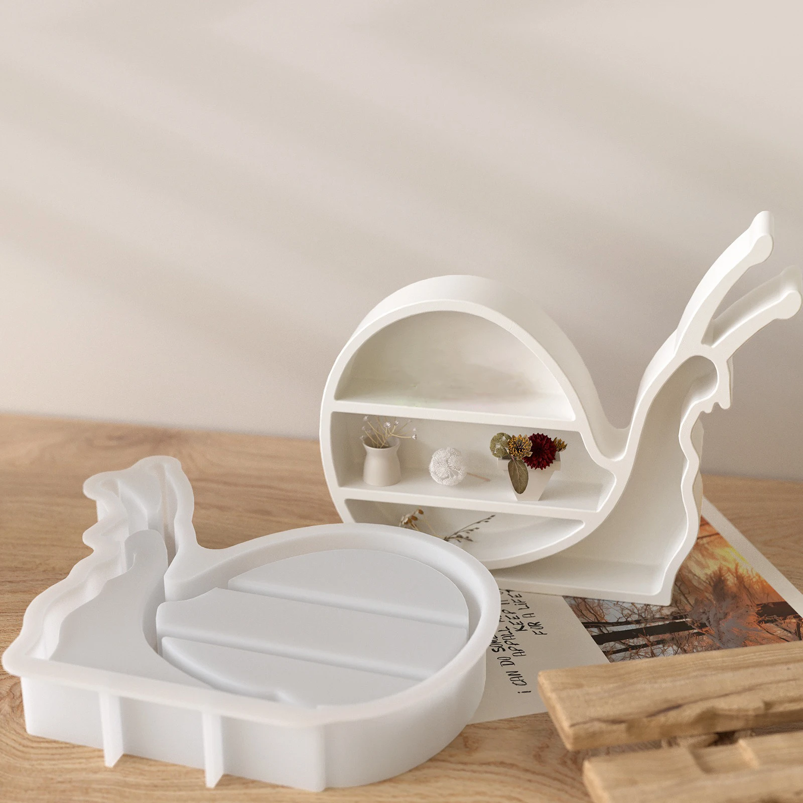 Snail Storage Rack Silicone Mold DIY Doll Jewelry Desktop Storage Rack Drip Plaster Mold